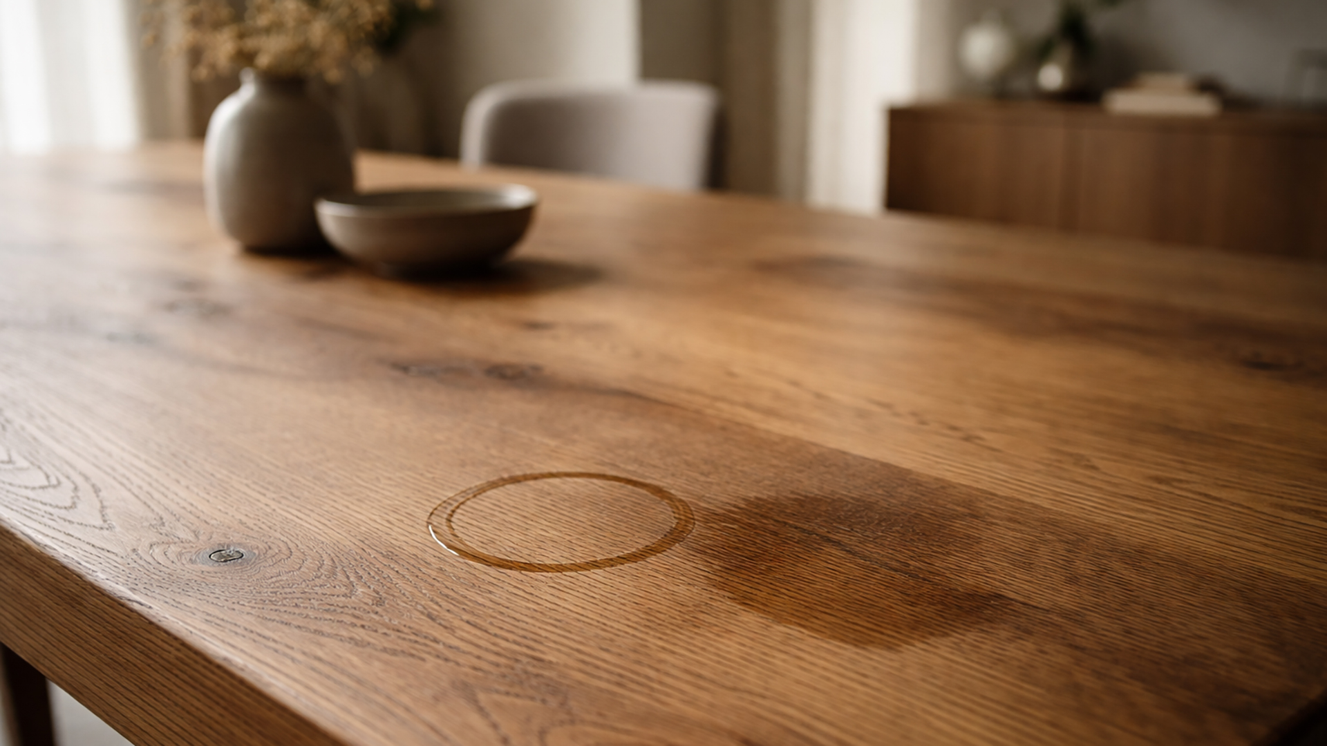 Bild zu Wasserflecken auf Holz entfernen: So wird Holz wieder schön